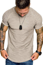 2 Packs Pleats Ärmel Muscle Gym Tee