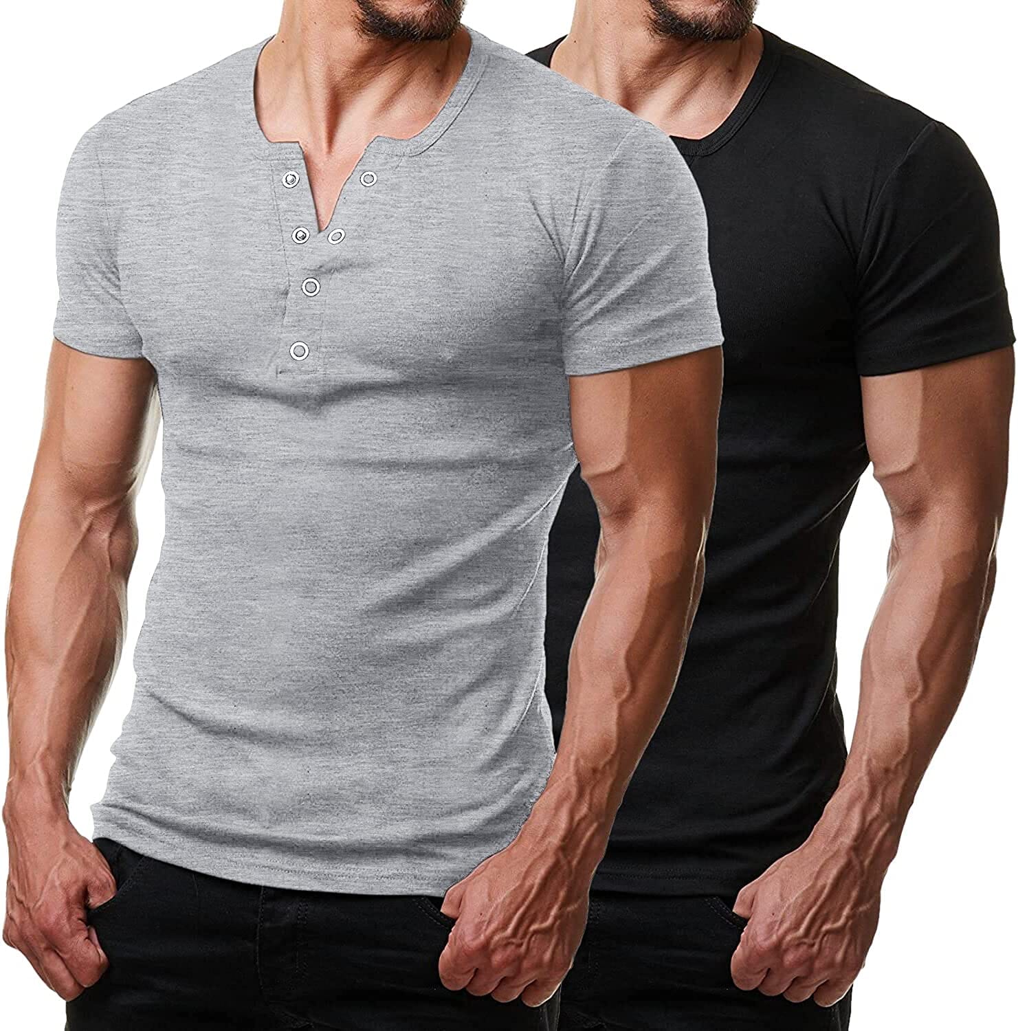 2 Pack Kurz Ärmel Workout Gym T-Hemd