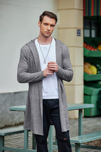 Casual Drape Cape Open Front Cardigan