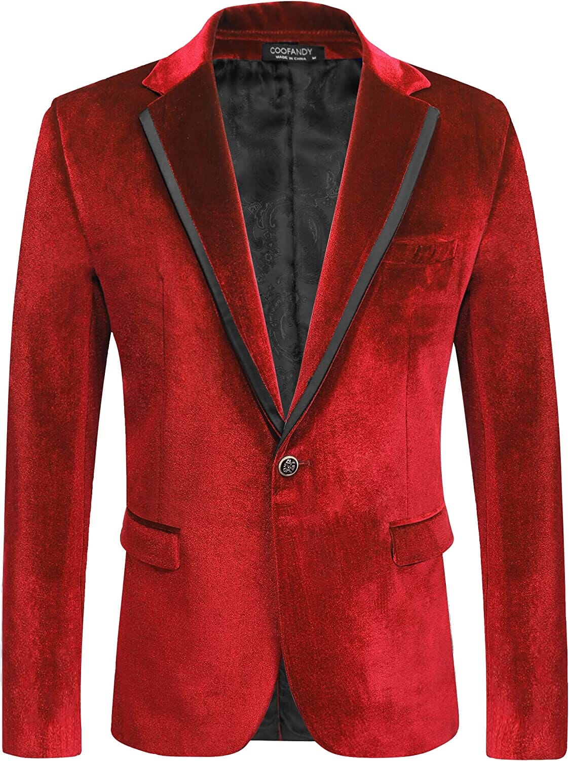 Velvet Slim Fit Uni One Knopf Blazer
