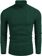 Rollkragen Casual Cable Strick Pullover Pullover