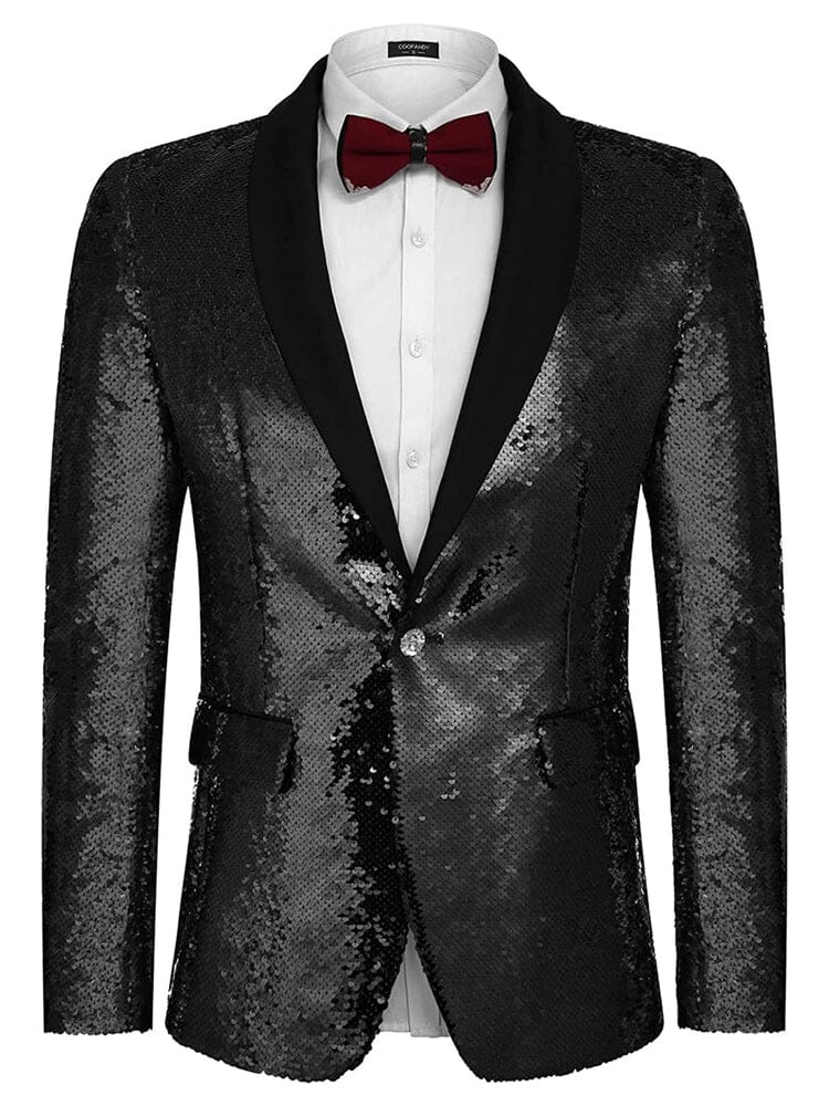 Shiny Sequin Blazer Tuxedo Anzug