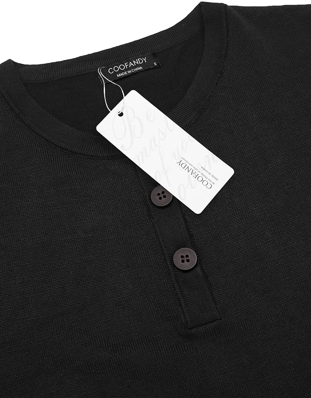Lang Ärmel Henley Pullover