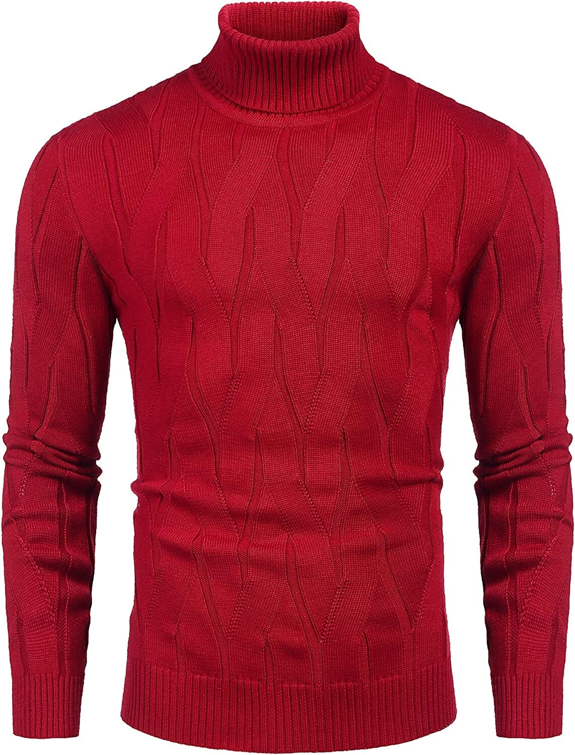 Slim Fit Rollkragen Strick Pullover Pullover