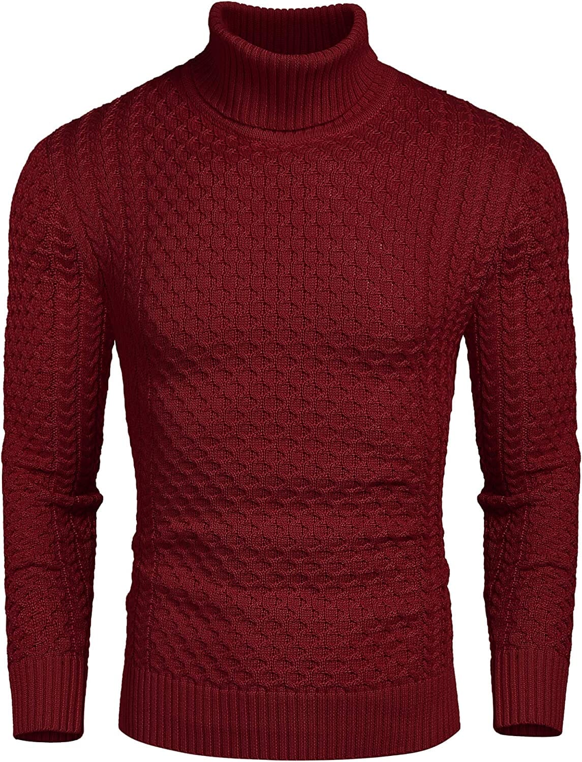 Slim Fit Rollkragen Strick Twisted Pullover Pullover