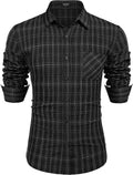 Business Knopf Up Plaid Hemden