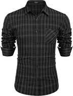 Business Knopf Up Plaid Hemden