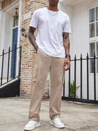 Casual Klassisch 100% Baumwolle Cargo Hose