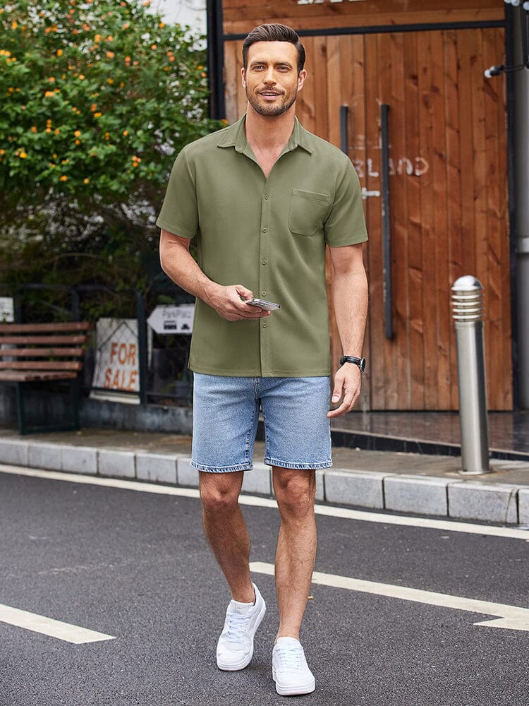 Casual Regular Fit Knopf Down Hemd