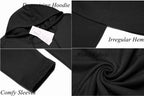 Casual Asymmetrie Hem Pullover Mit Kapuze Poncho Sweatshirt
