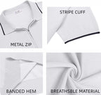 Klassisch Zipper Kurz Ärmel Polo Hemd