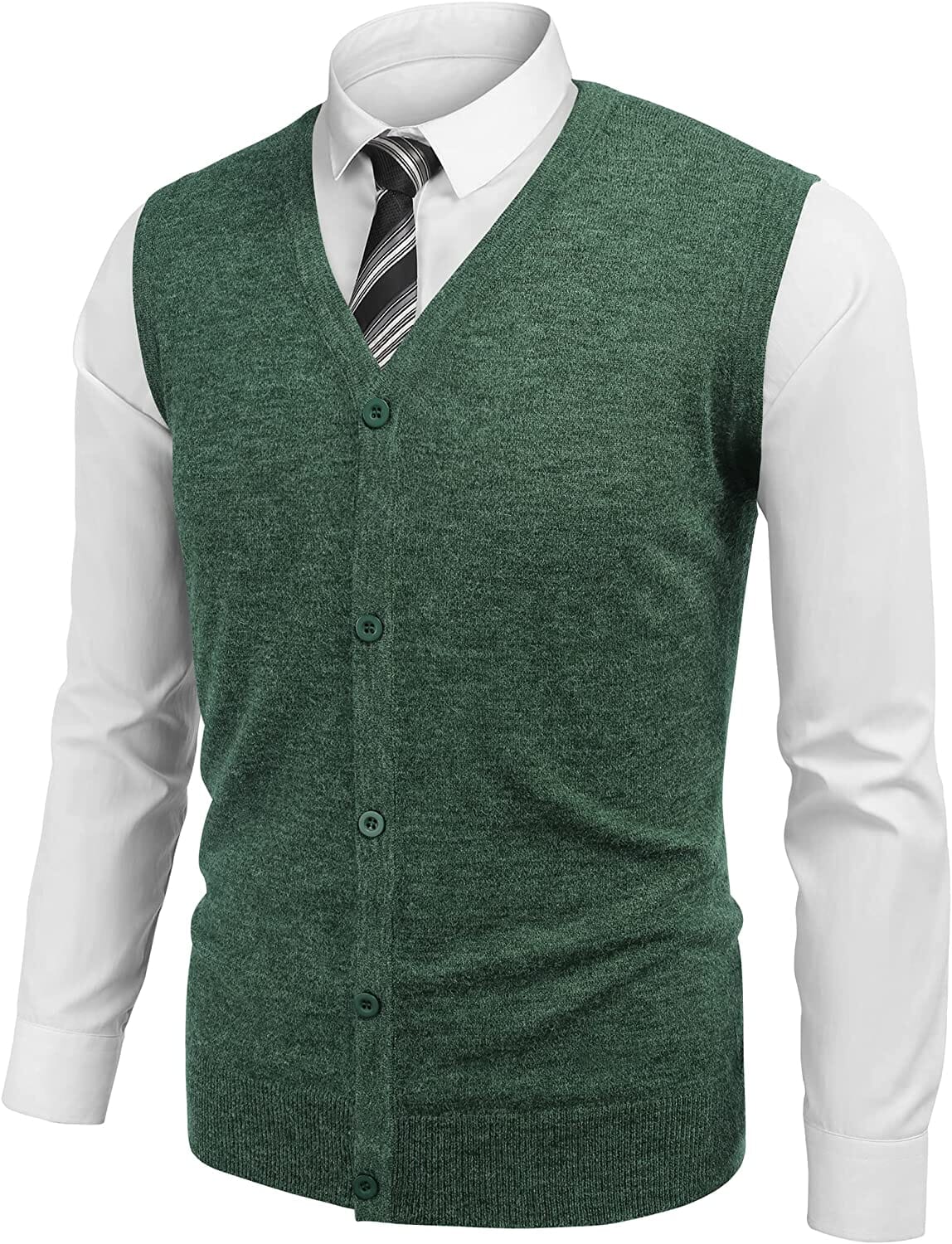 Casual Sleeveless Strick Knopf Cardigan Weste