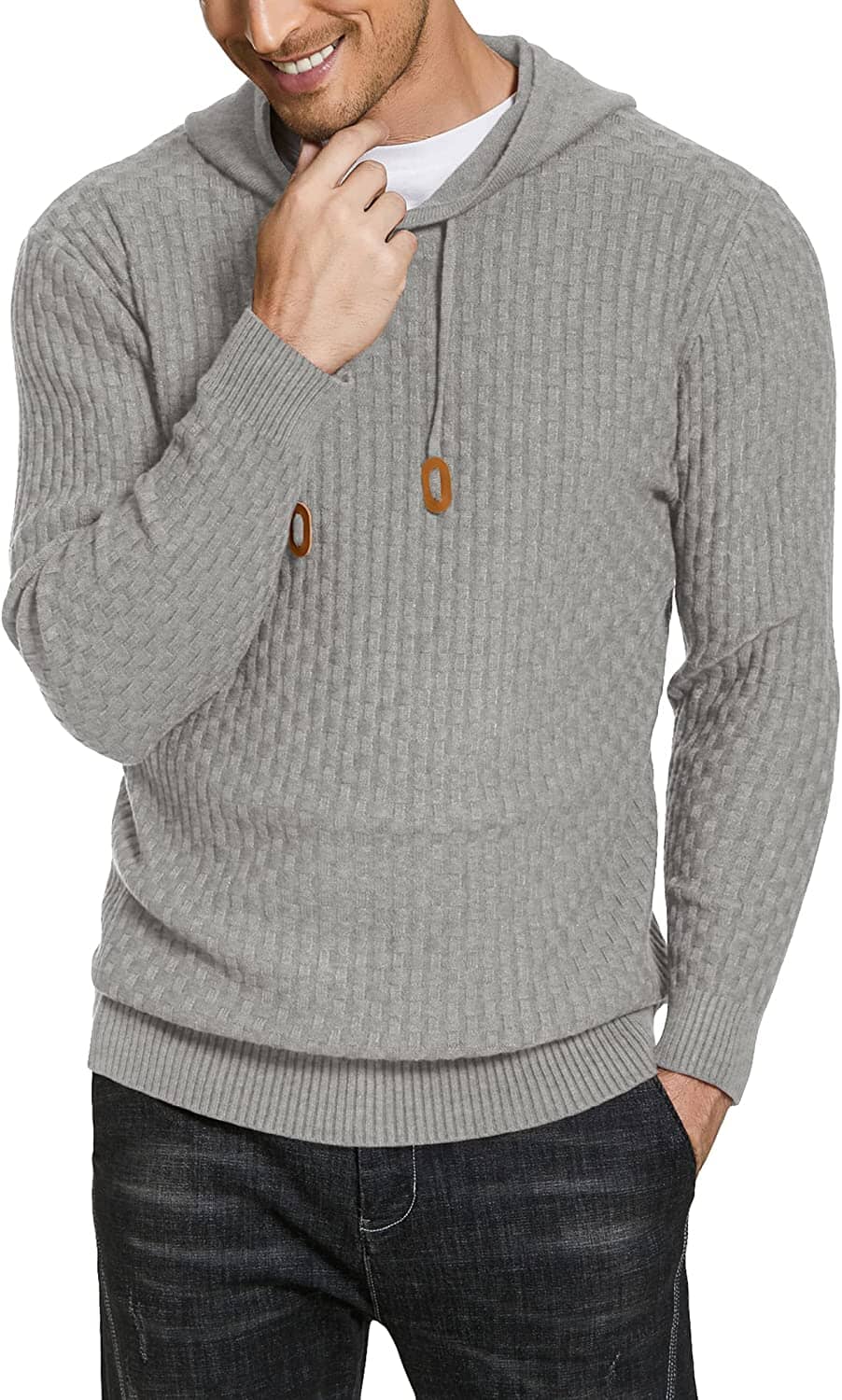 Uni Strick Pullover Mit Kapuze Sweatshirt