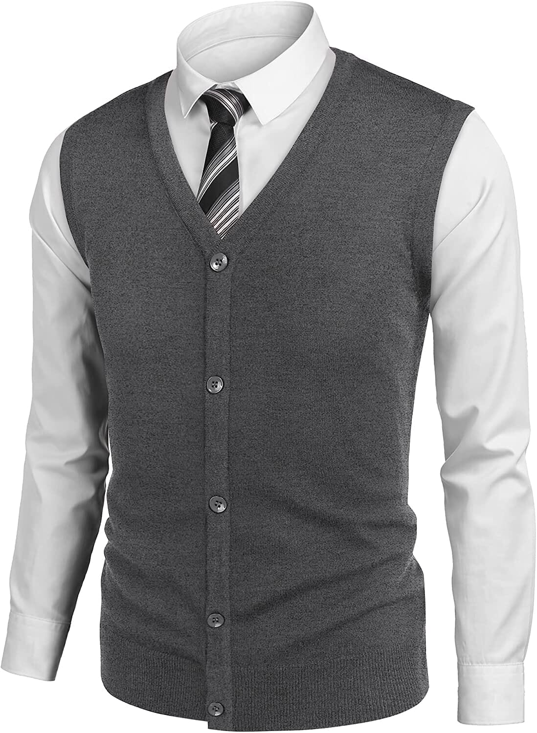 Casual Sleeveless Strick Knopf Cardigan Weste