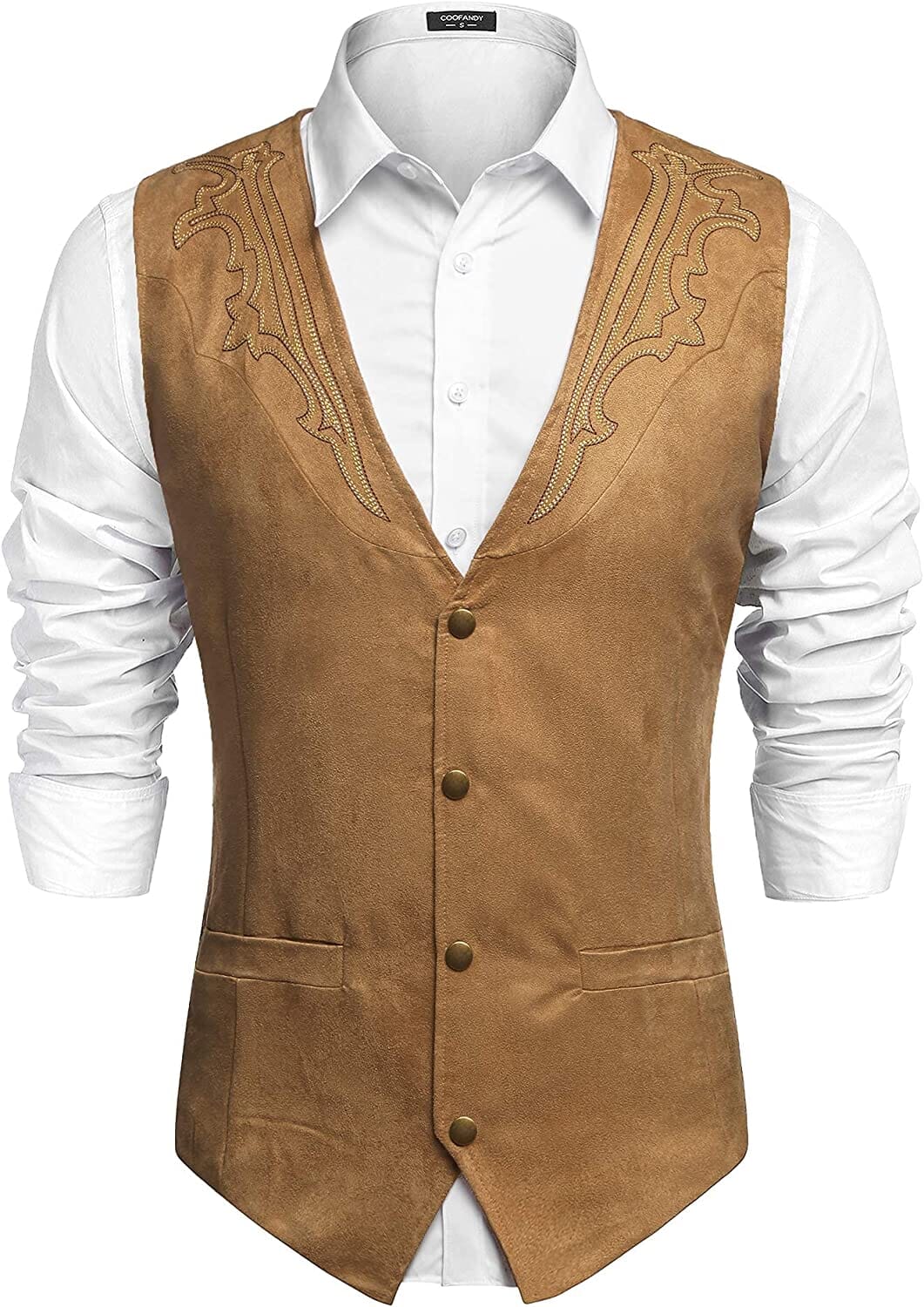 Western Suede Leather Weste Anzug