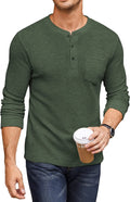 Basic Waffle Pullover Lang Ärmel T-Hemd