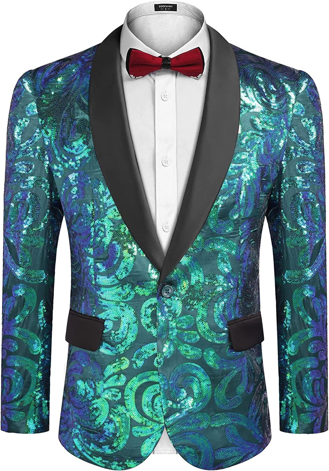Shiny Sequins Blazer Blumen Blazer