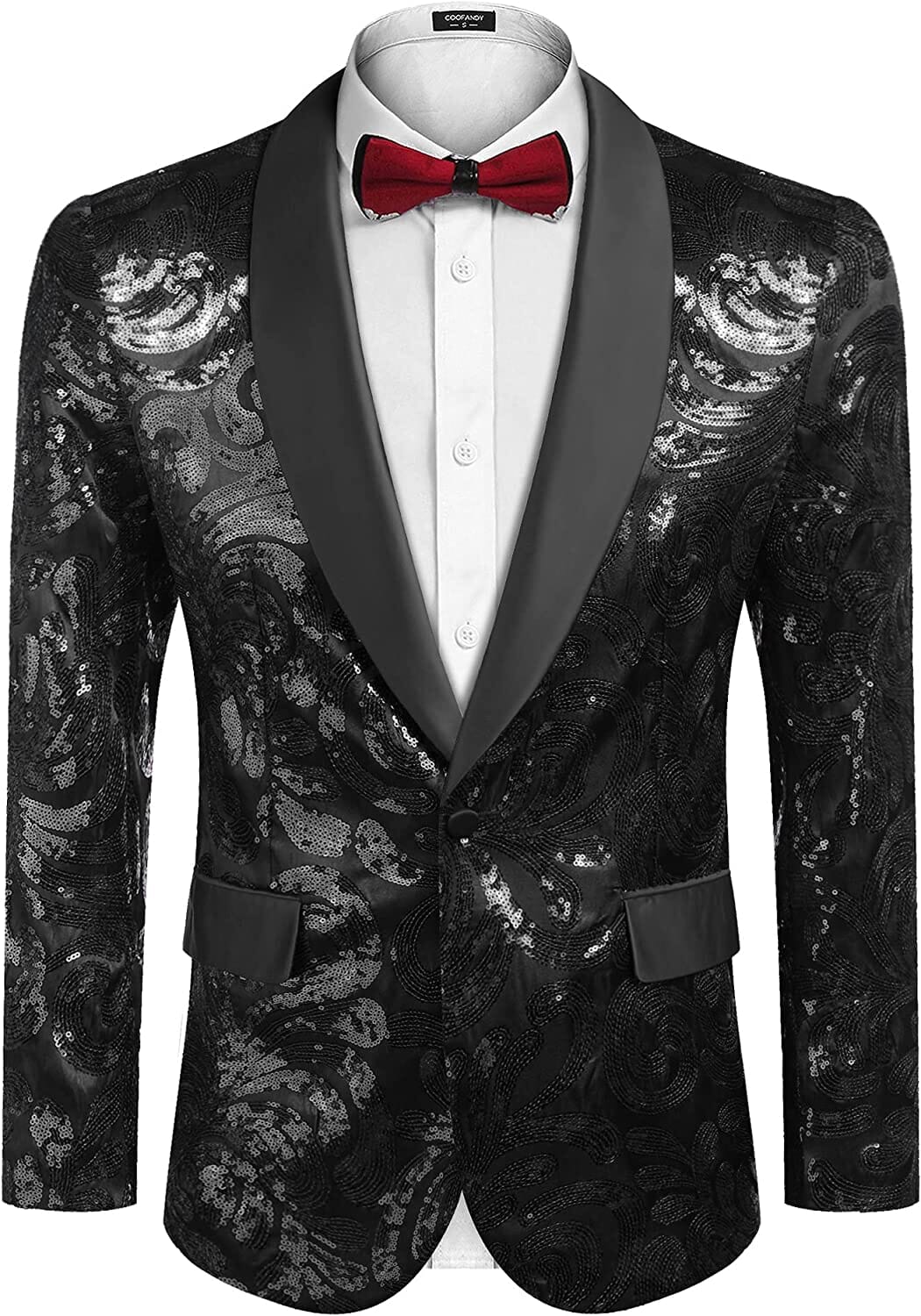 Shiny Sequins Blazer Blumen Blazer