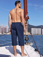 Casual Leinen 3/4 Strand Yoga Shorts