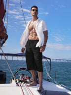 Casual Leinen 3/4 Strand Yoga Shorts