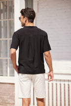 Leinen Henley T-Hemd