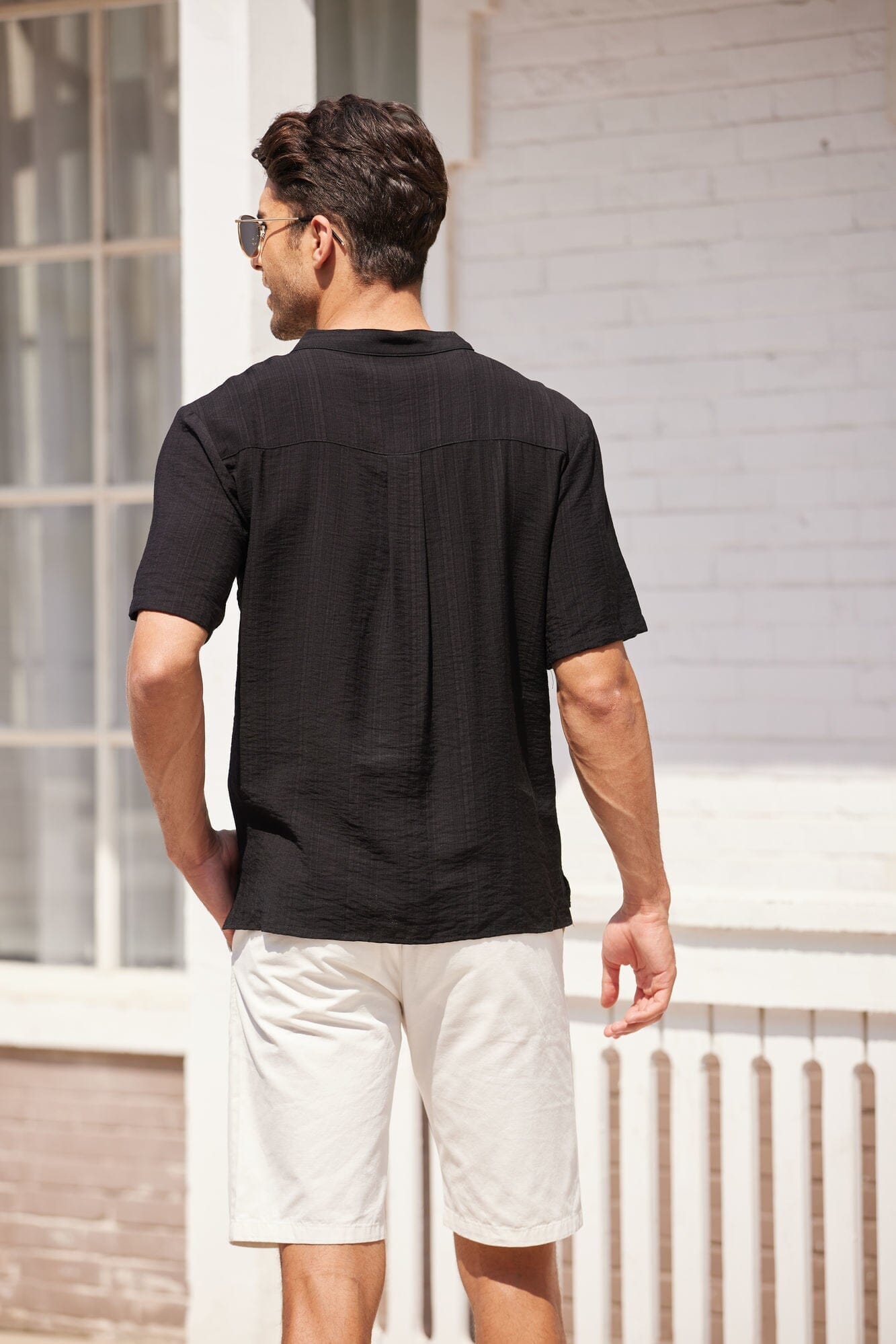Leinen Henley T-Hemd