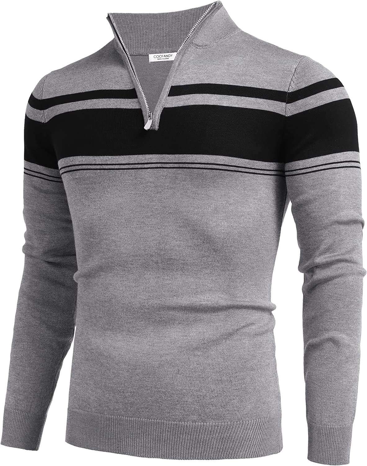 Zip Up Slim Fit Lightweight Pullover Polo Pullover
