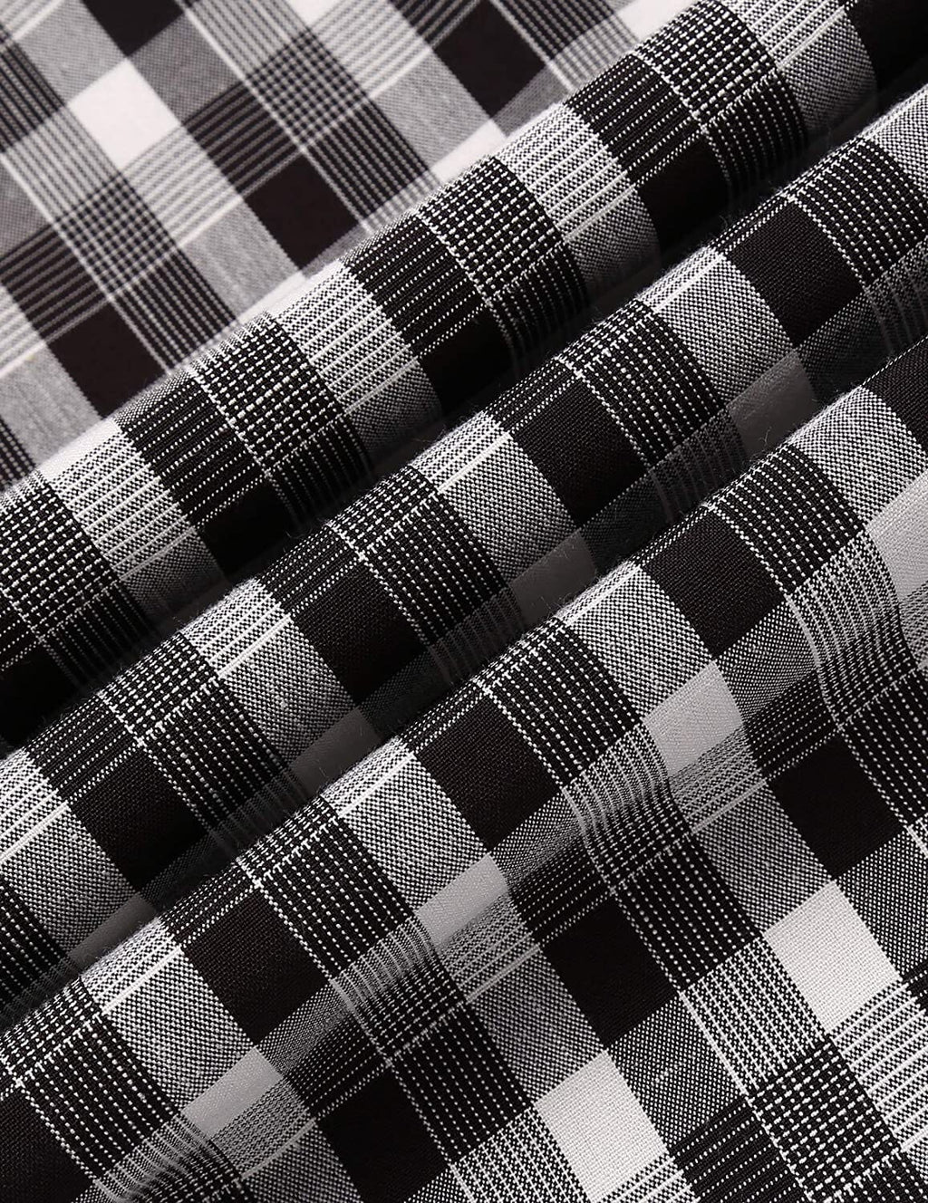 Klassisch Kurz Ärmel Plaid Baumwolle Hemden with Pocket