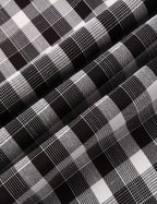 Klassisch Kurz Ärmel Plaid Baumwolle Hemden with Pocket