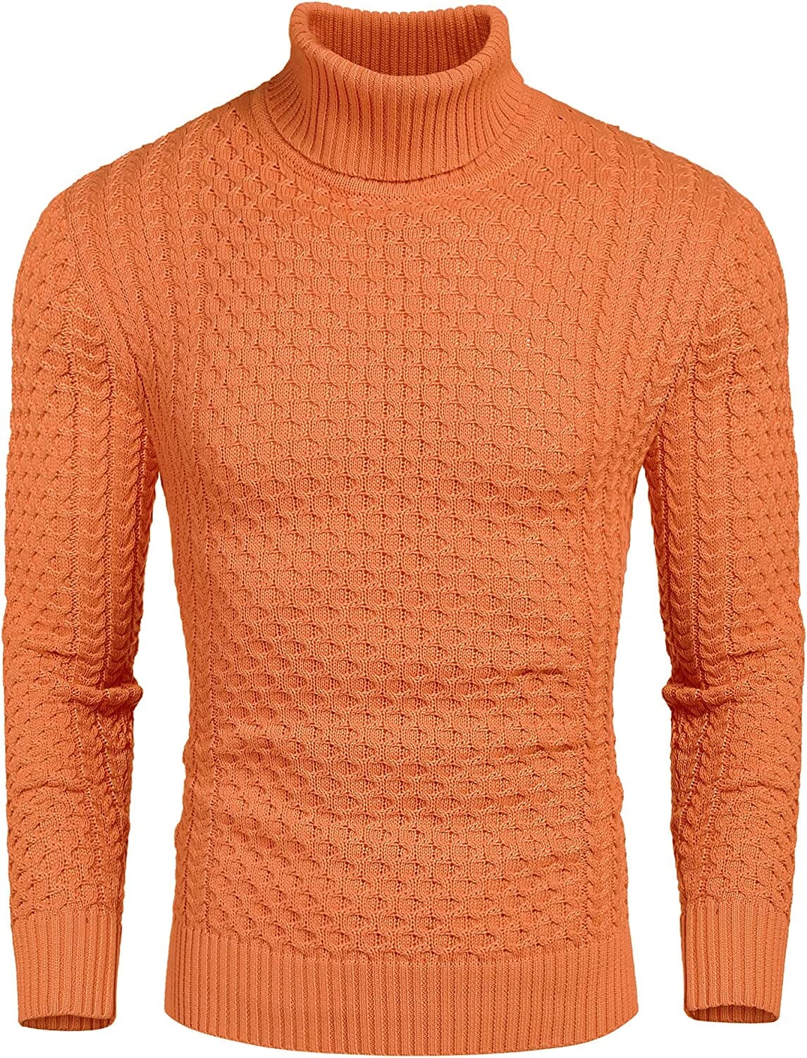 Slim Fit Rollkragen Strick Twisted Pullover Pullover