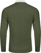 V Neck Lightweight Knopf Down Strick Pullover