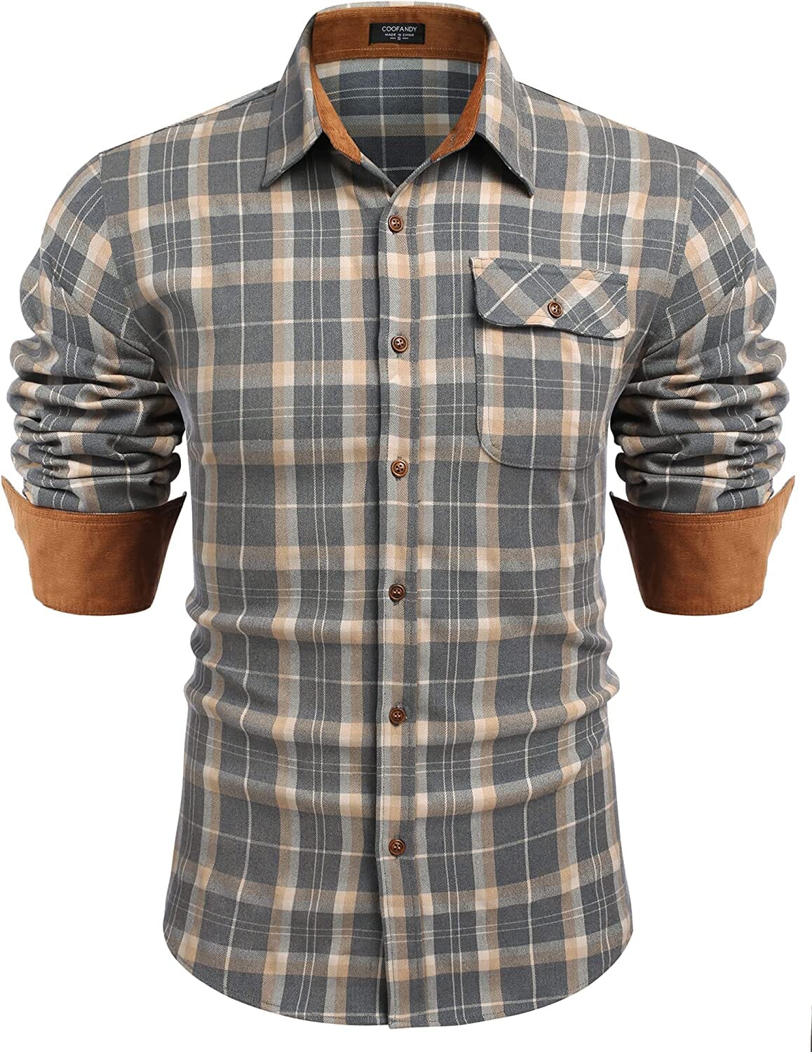 Flannel Knopf Down Plaid Hemden