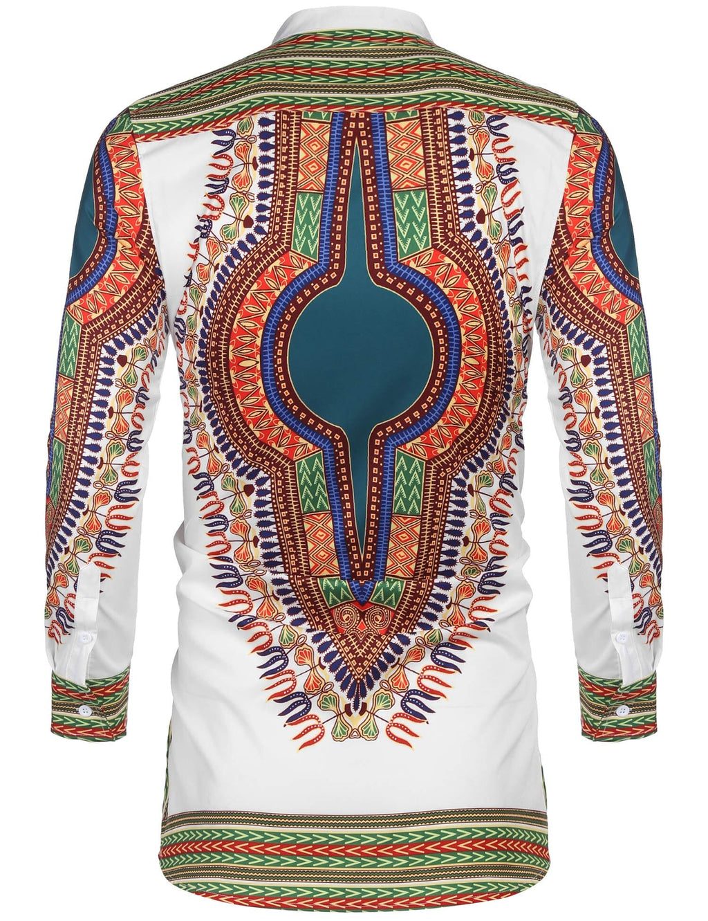 Casual Ethnic Graphic Lang Hemd