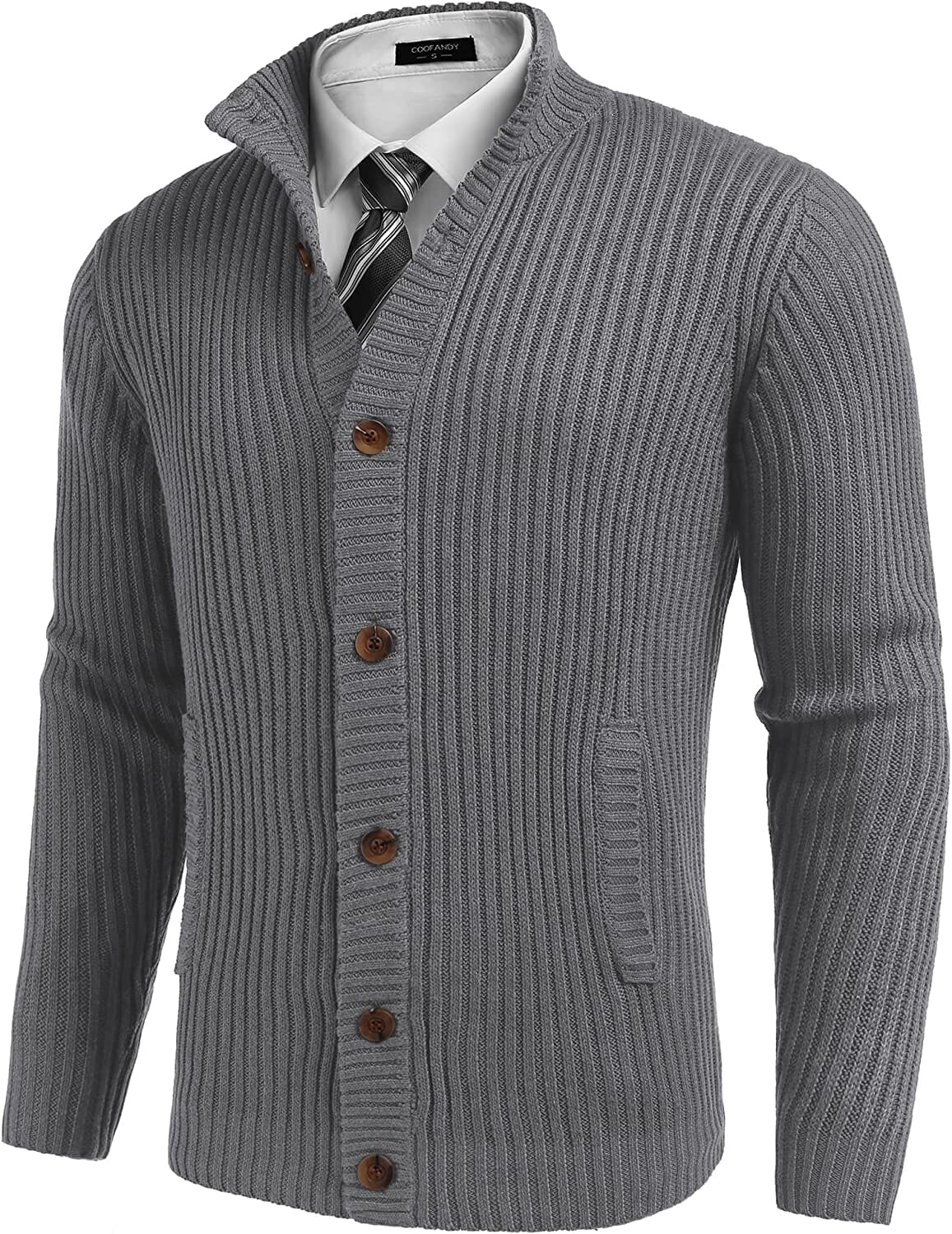 Stand Kragen Knopf Down Pullover