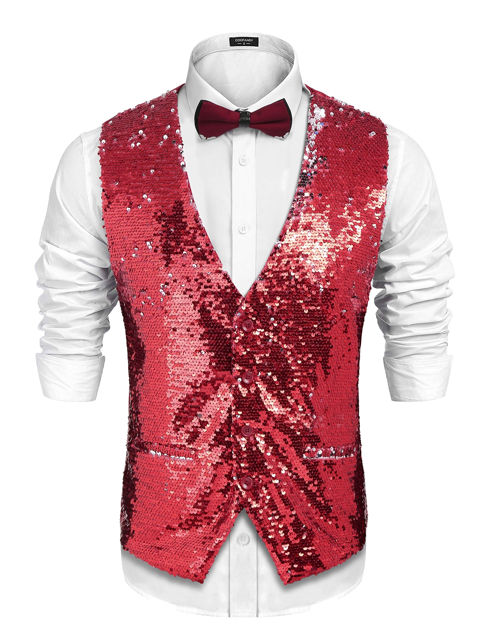 Slim Fit Sequins Weste