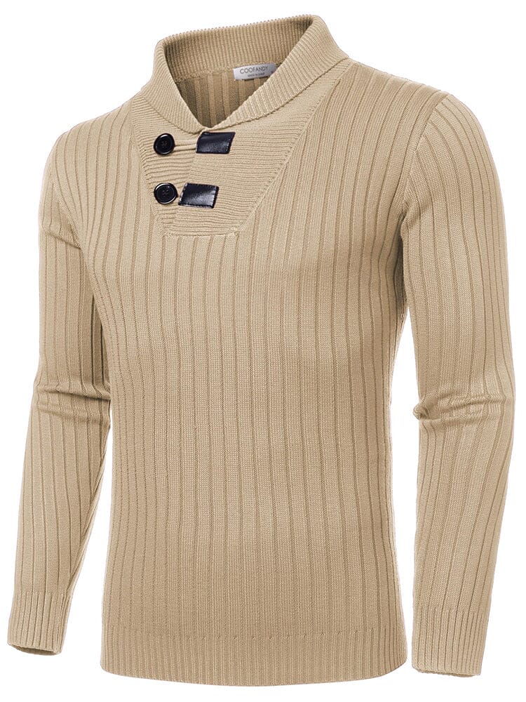 Stylish Schalkragen Kragen Pullover Pullover