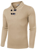 Stylish Schalkragen Kragen Pullover Pullover