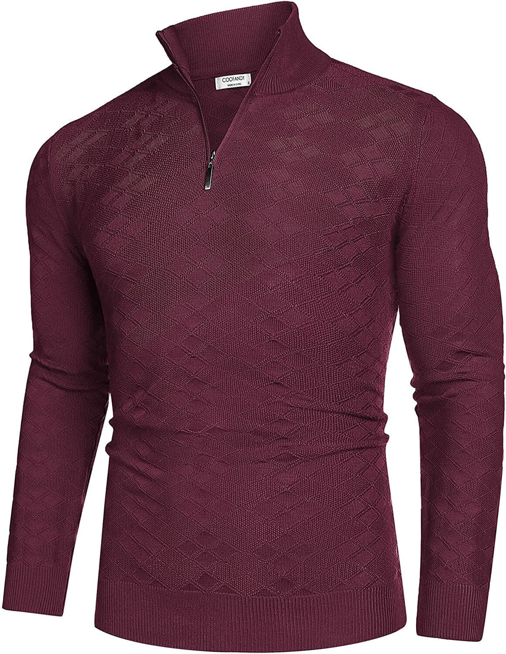 Quarter Zippper Mock Neck Pullover Pullover