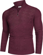 Quarter Zippper Mock Neck Pullover Pullover
