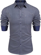Men's Casual Lang Ärmel Hemd (US Only)