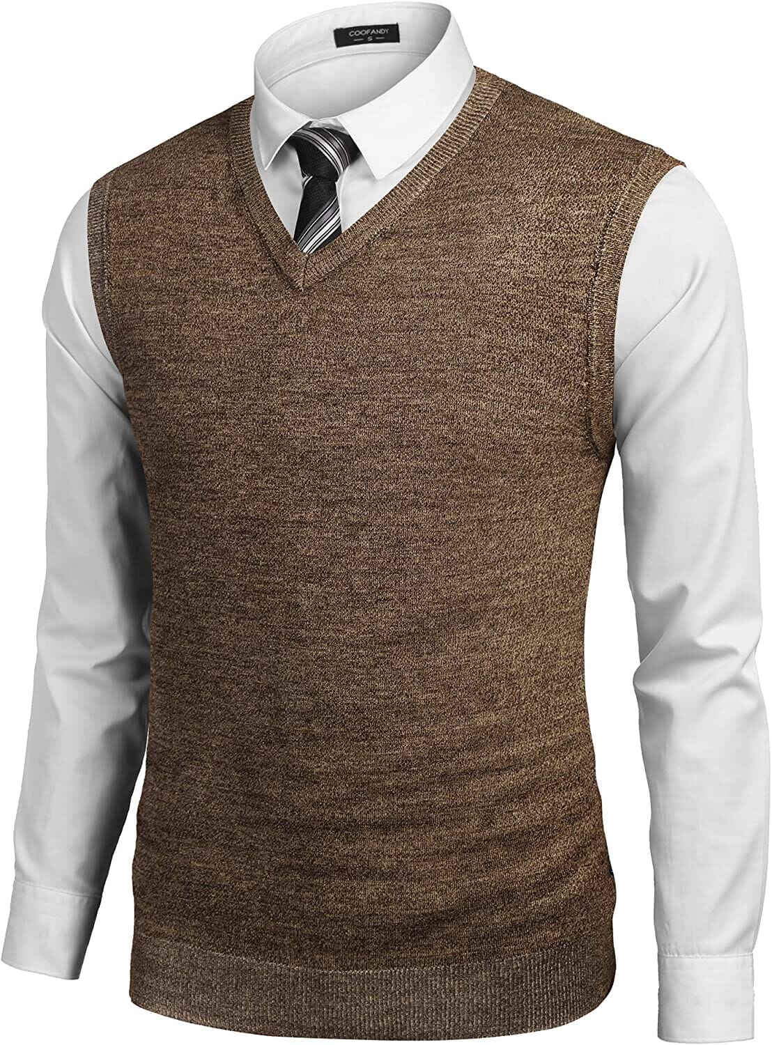 Uni V-Neck Sleeveless Strick Weste