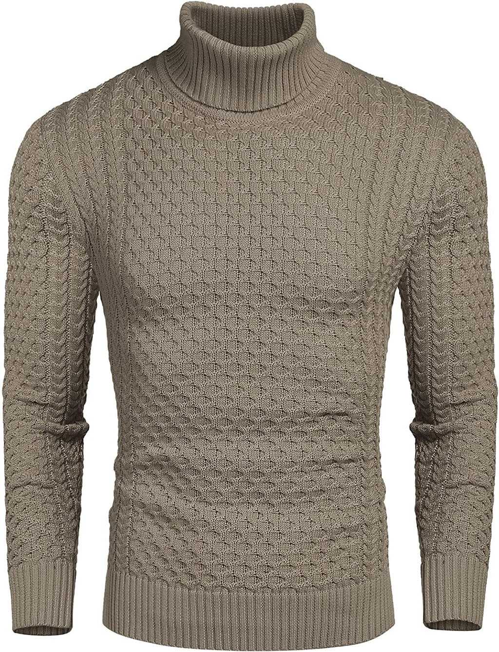 Slim Fit Rollkragen Strick Twisted Pullover Pullover