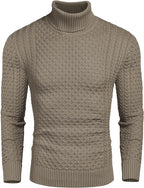 Slim Fit Rollkragen Strick Twisted Pullover Pullover