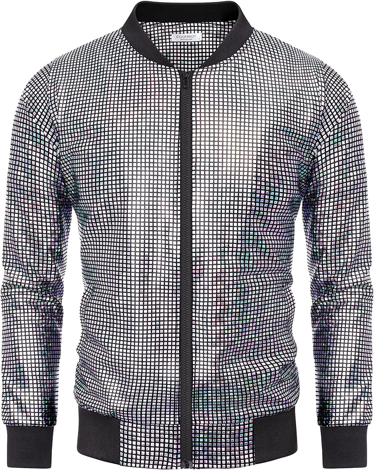 70s Disco Christmas Party Zip-up Jacke