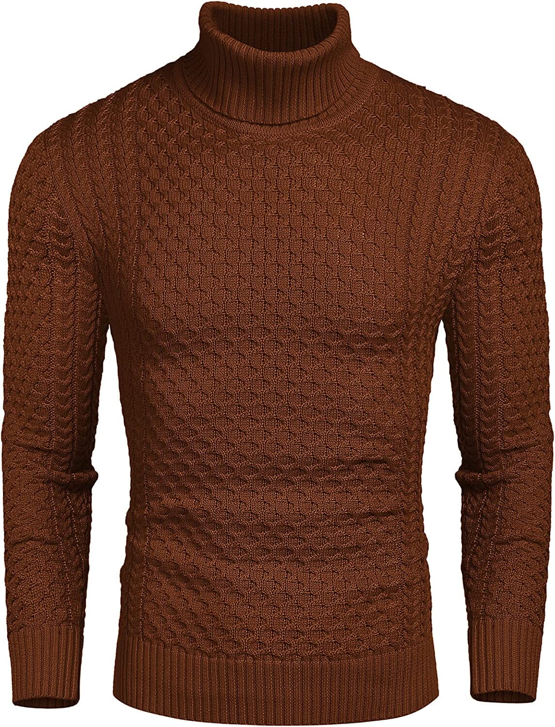 Slim Fit Rollkragen Strick Twisted Pullover Pullover