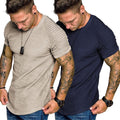 2 Packs Pleats Ärmel Muscle Gym Tee