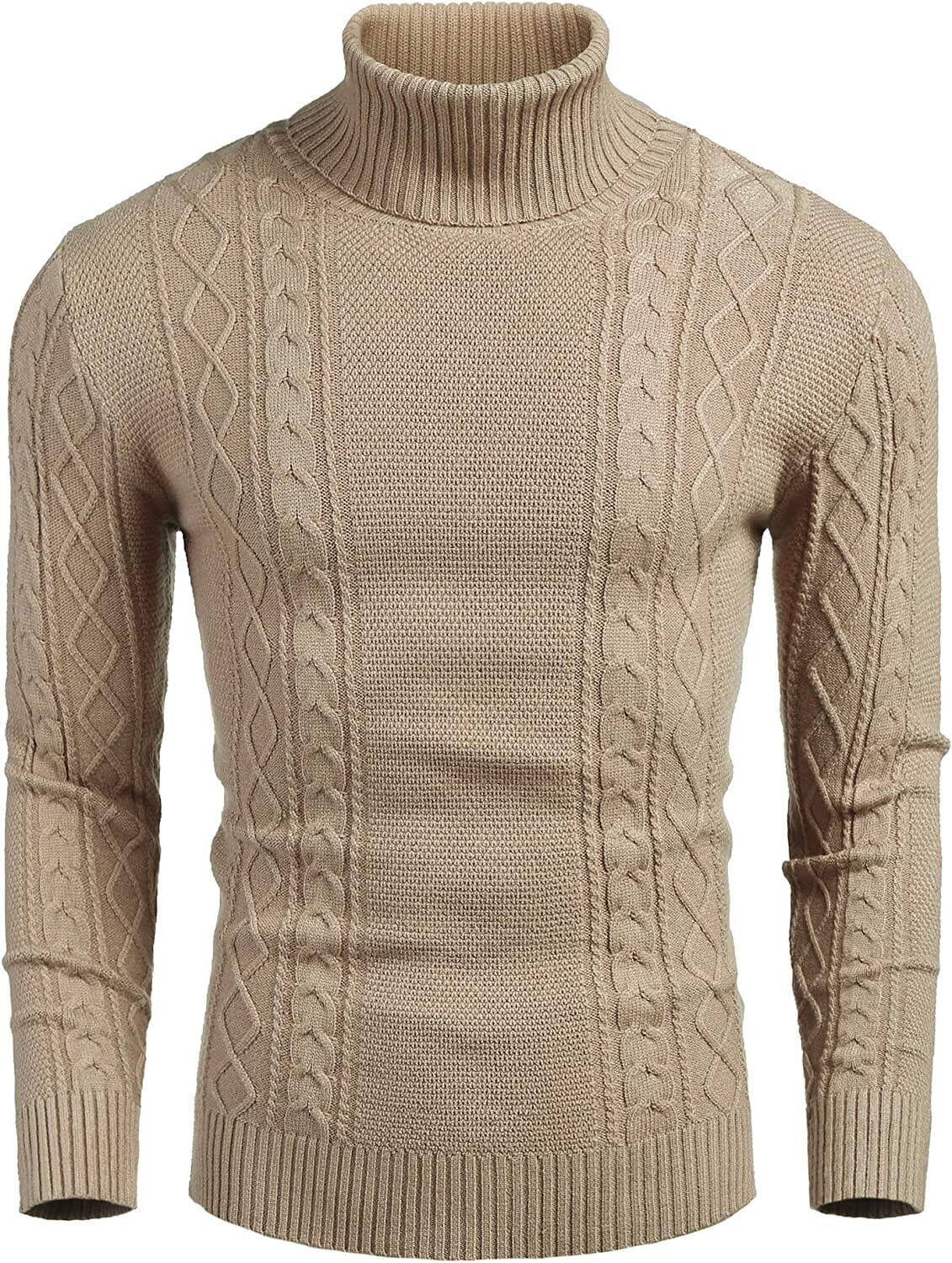 Rollkragen Casual Cable Strick Pullover Pullover