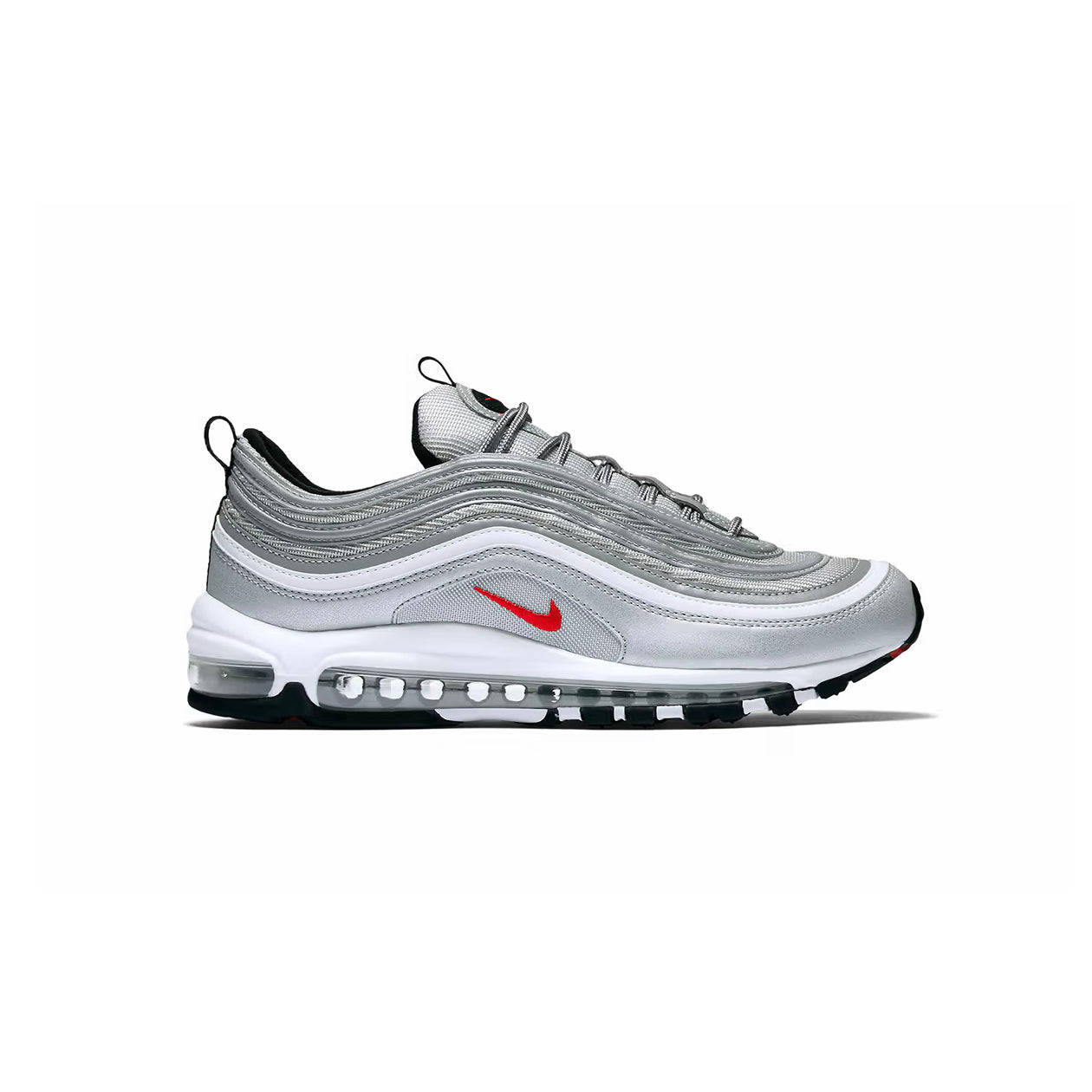 Nike Air Max 97 Silber Silber Bullet Rot Herren Sneaker Ikonisch