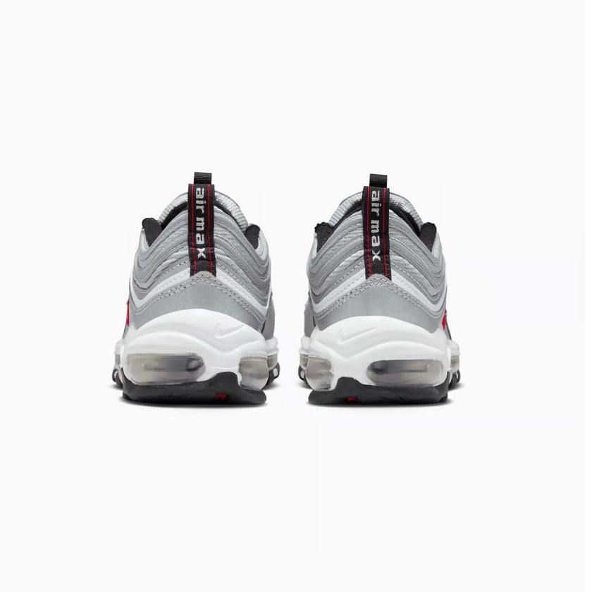 Nike Air Max 97 Silber Silber Bullet Rot Herren Sneaker Ikonisch