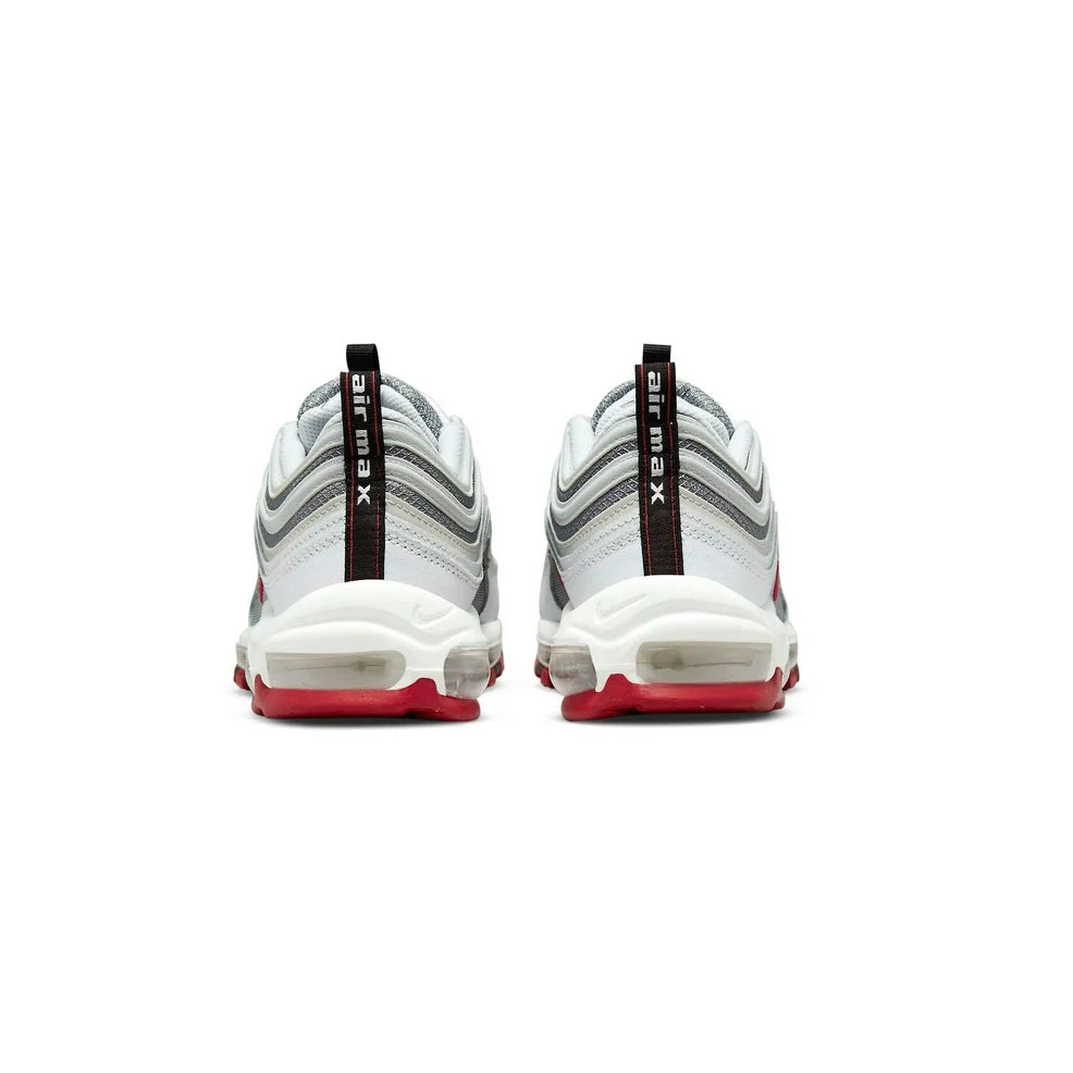 Nike Air Max 97 Grau Silber Rot Varsity Herren Sneaker Ikonisch